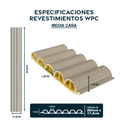 Revestimientos Pintecord WPC Media Caña 0.17x2.6M