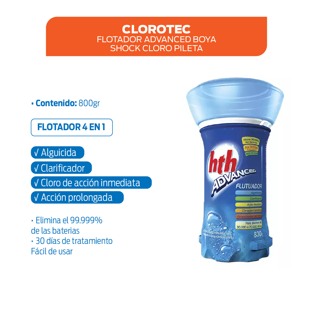 Clorotec Flotador Advanced 4 en 1