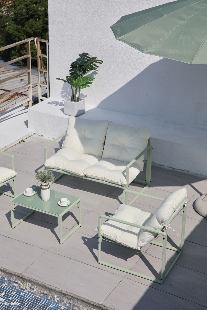 Pintecord Set De Rattan P/ Jardin 4 Piezas 