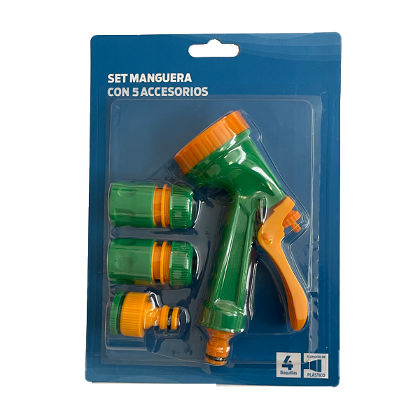 Pintecord Set Pistola Para Manguera De Riego 1/2" 